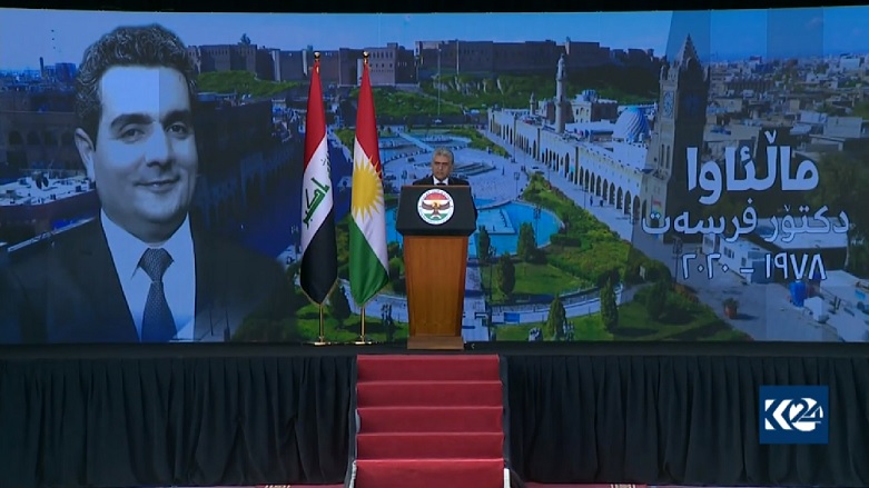 پیام مسرور بارزانی در مراسم استقبال از پیکر استاندار اربیل